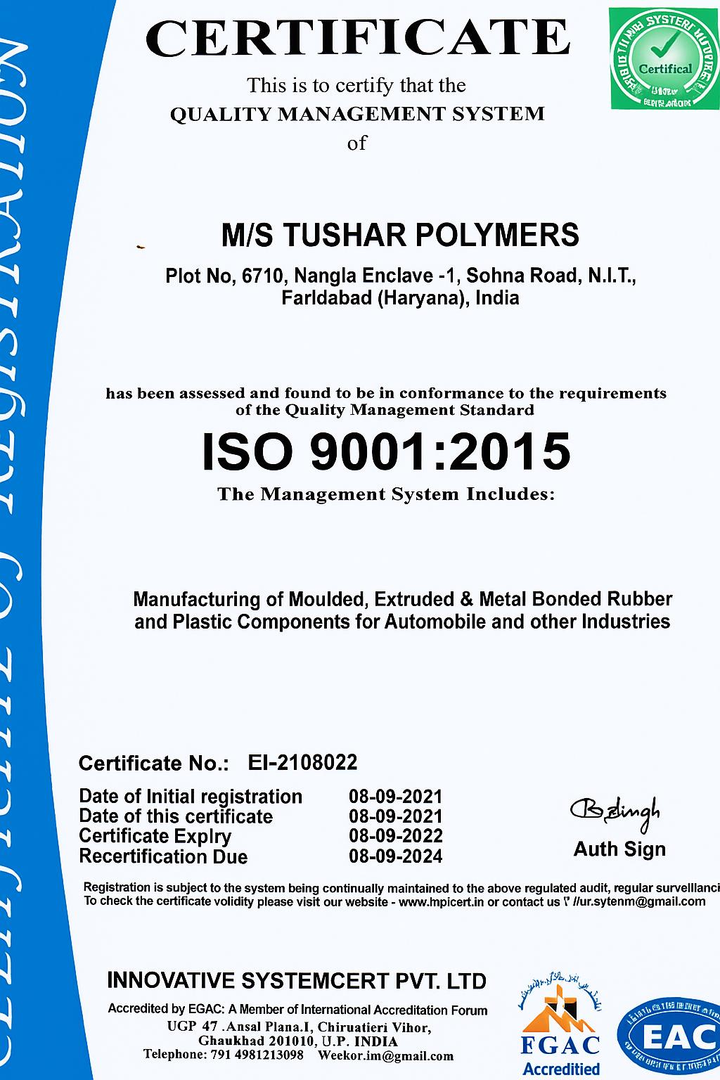 ISO Certification